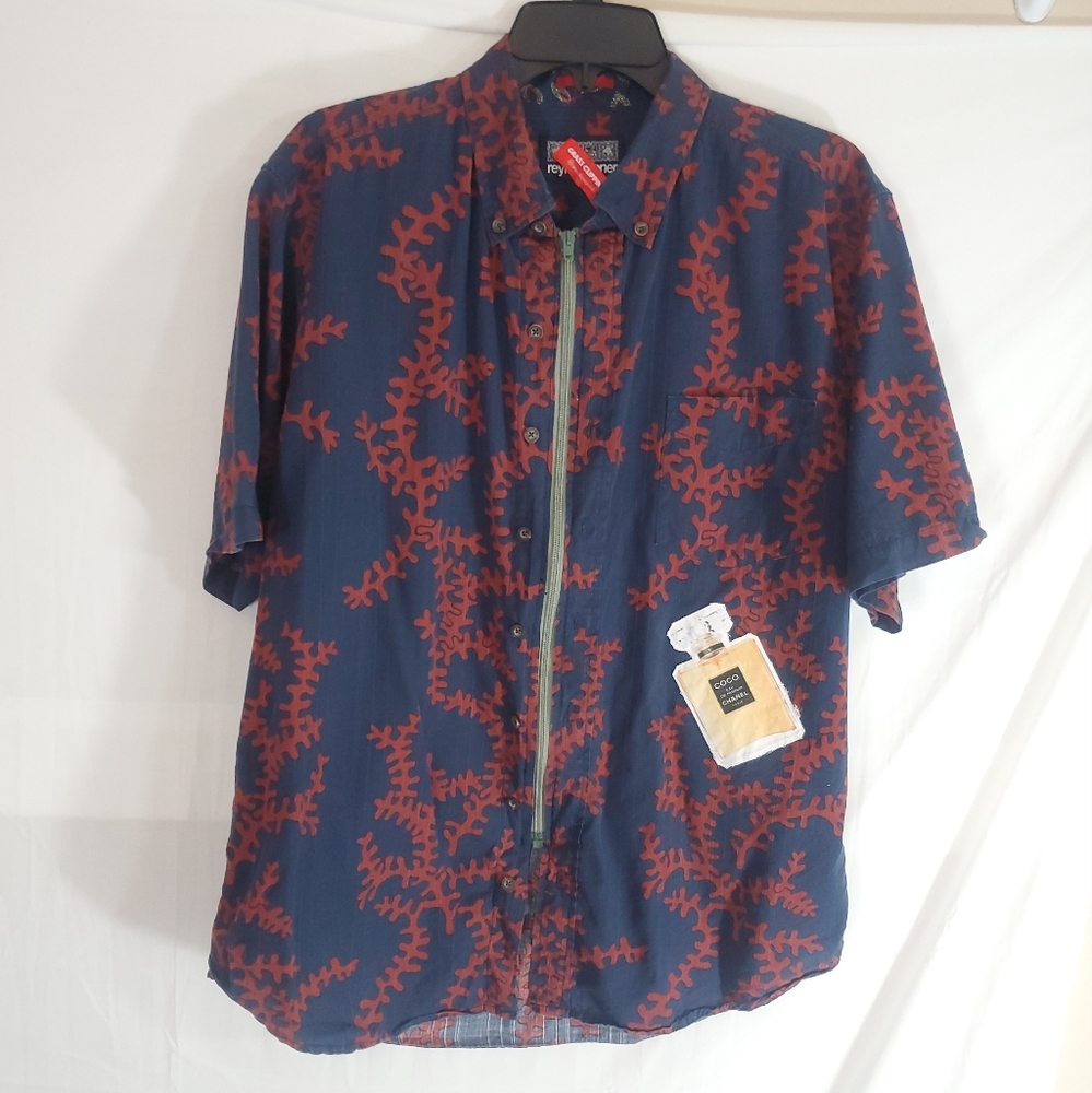 Reyn Spooner X Grass Clippings Men's Large Button Shirt "Chanel, Flawed Stones